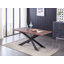 Eatonton 4 Person Dining set - a Rectangular Wooden Dining Table with Metal Legs and a Set of 4 Faux Leather Dining Chairs for Dining Room - Modern Dining Table Set-523314848
