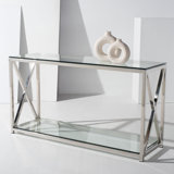 Hayward 51.18'' Glass Top Console Table