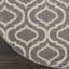 Tapis gris tissé à la machine 5 pi