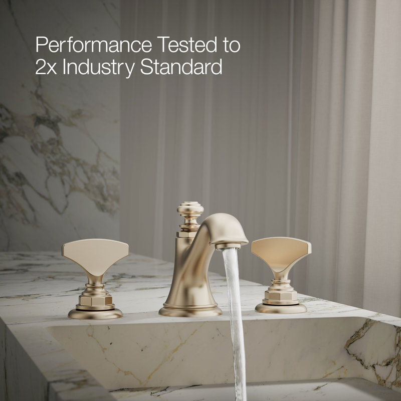 Artifacts Widespread Bathroom Sink Faucet Handles, Vibrant Brushed Bronze