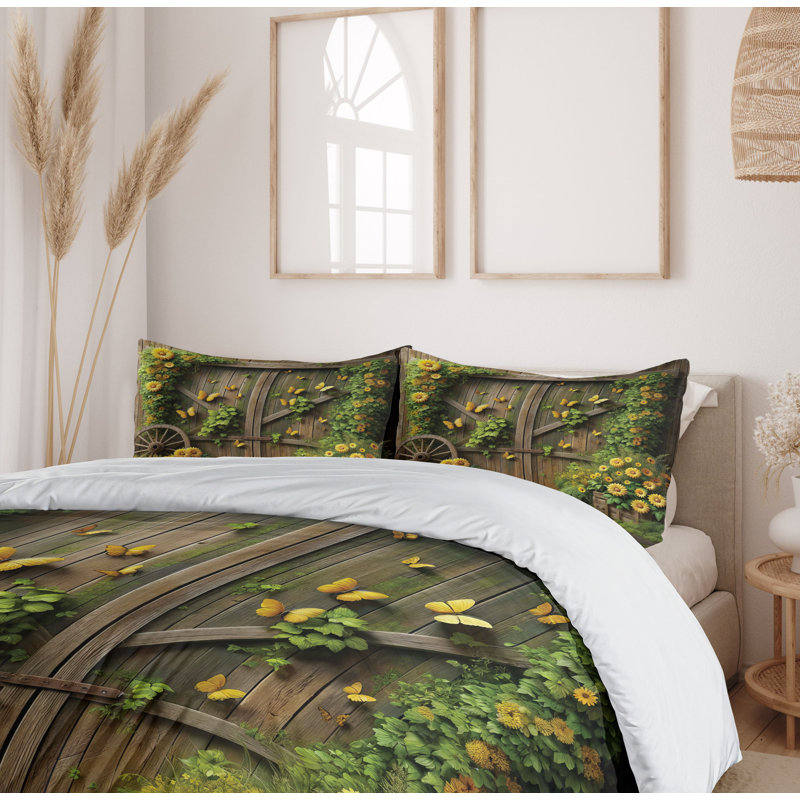 Rustic Duvet Cover, King Duvet Cover + 2 Standard Shams