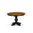 7 Piece Oval Dinner Set Included a Kitchen Table with Extension Leaf and Pedestal Base, 6 PU Leather Dining Room Chairs, Simple Assemble, Napoleon Back, Black Finish-1788156785