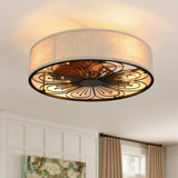 19.6'' Ceiling Fan with Light Kit and Remote Control Included