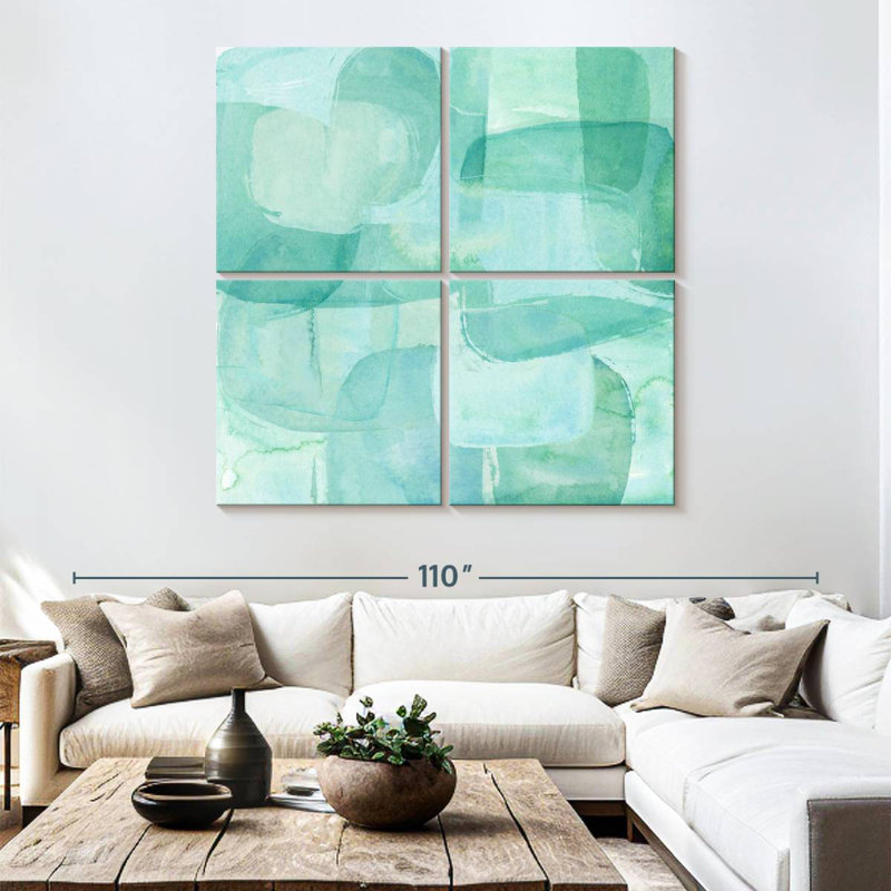 Sea Glass Reflection I, H 74 po x l 74 po