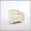 Fauteuil d'appoint pivotant avec assise rembourrée-131260950