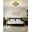 3-Light Semi Flush Mount Ceiling Light Green Glass-1618663106