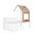 Metal  Loft Bed With Roof-409568233