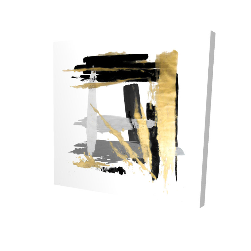 Coups de pinceau sur toile abstraite grise | Art moderne de décoration intérieure