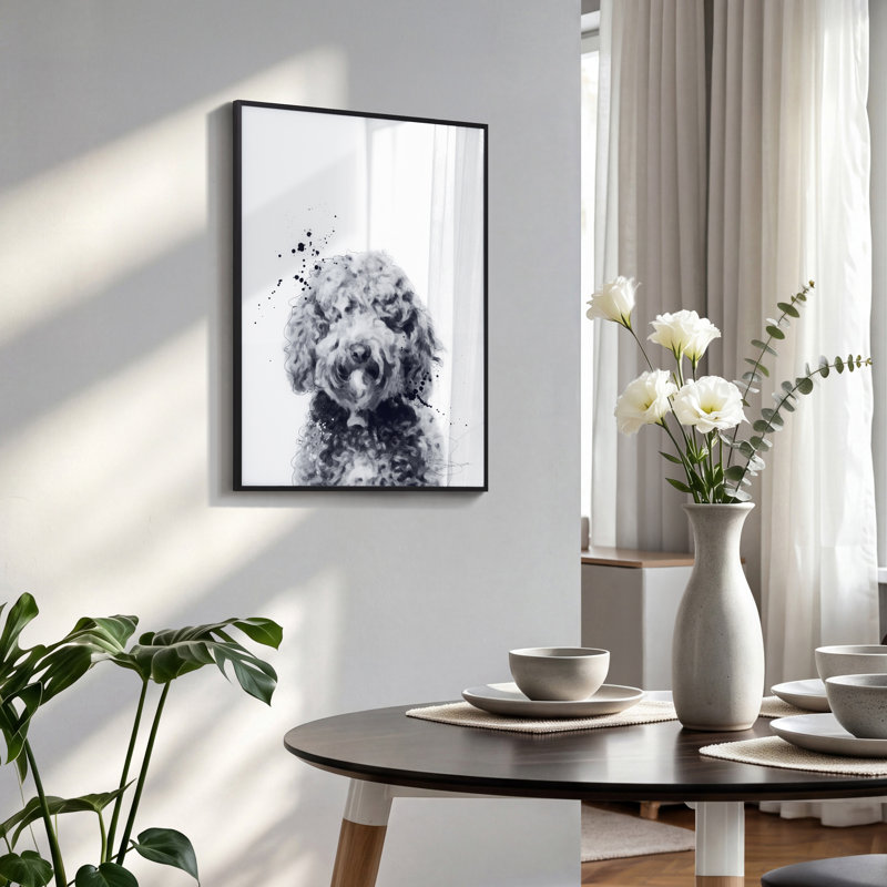 Labradoodle - cadre photo, impression sur verre