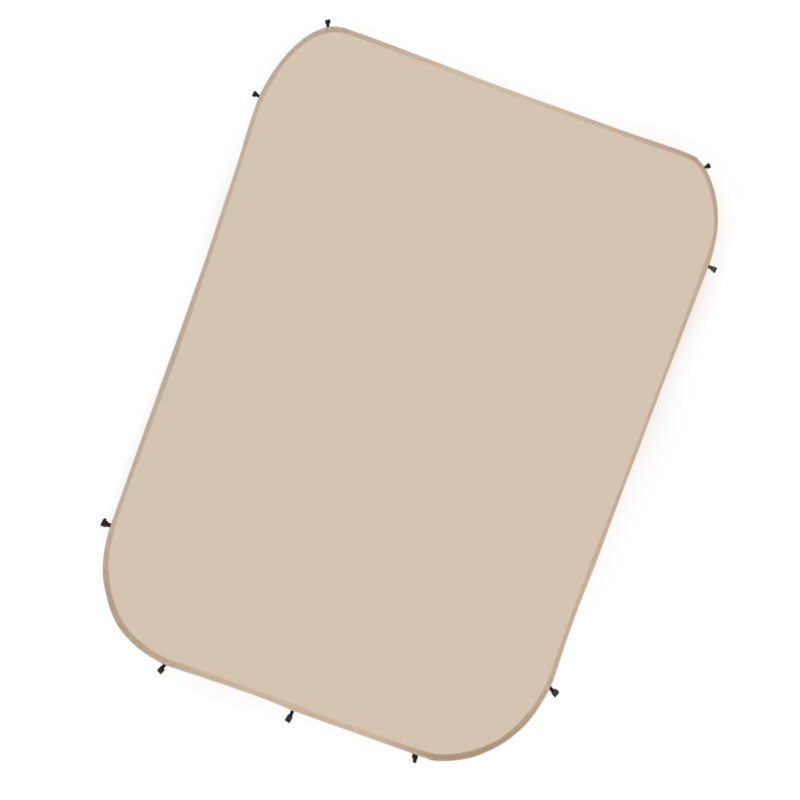 Abri de soleil en toile - L 10,2 po x l 10,2 po x H 2,4 po - Polyester - 3 pièces - Beige