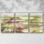 «Bourgogne Flower Horizon II», impression de cadre flottant 3 pièces-2043597293-2043597203