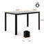 Ensemble de table de salle à manger 5 pièces pour 4 personnes, table de salle à manger en verre trempé pour la cuisine, 4 chaises en similicuir