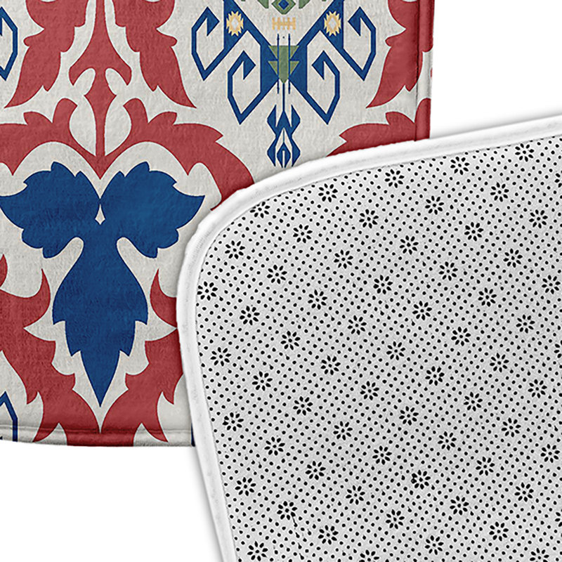 Tapis de bain Happy Hippy, Bleu, L 21 po x L 34 po