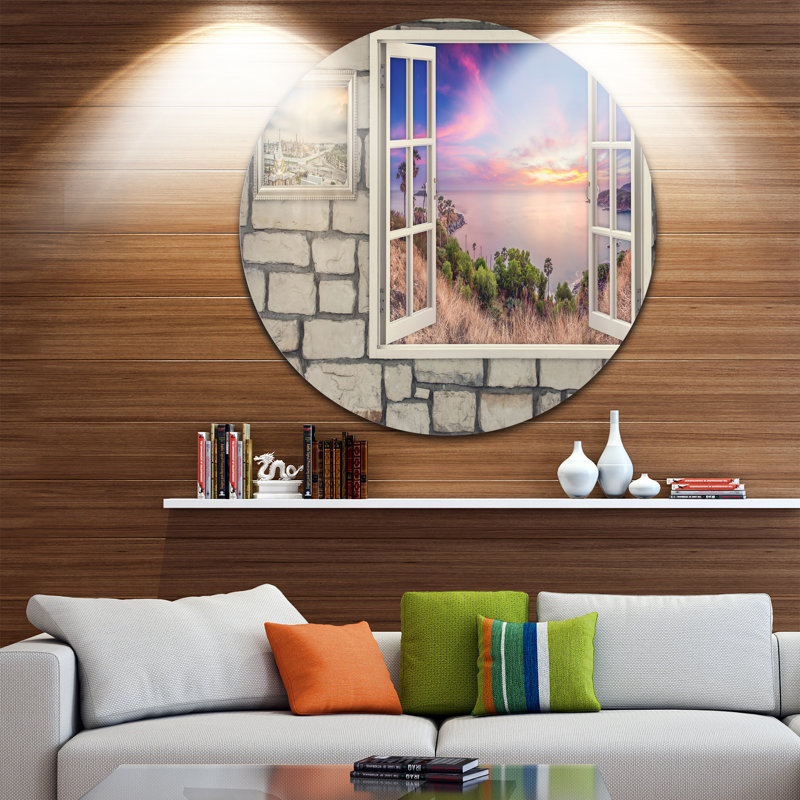 « window to belle stretch stretch of land », reproduction de photo sur métal, H 23 po x l 23 po x P 1 po