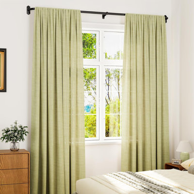 Tringle à rideaux enveloppante robuste, fenêtres réglables de 32 à 86 pouces, tringles à rideaux réglables, tringle à rideaux d'extérieur pour chambre à coucher