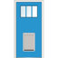 Porte d'entrée pré-montée en fibre de verre Craftsman-40645511-40645498-40645499