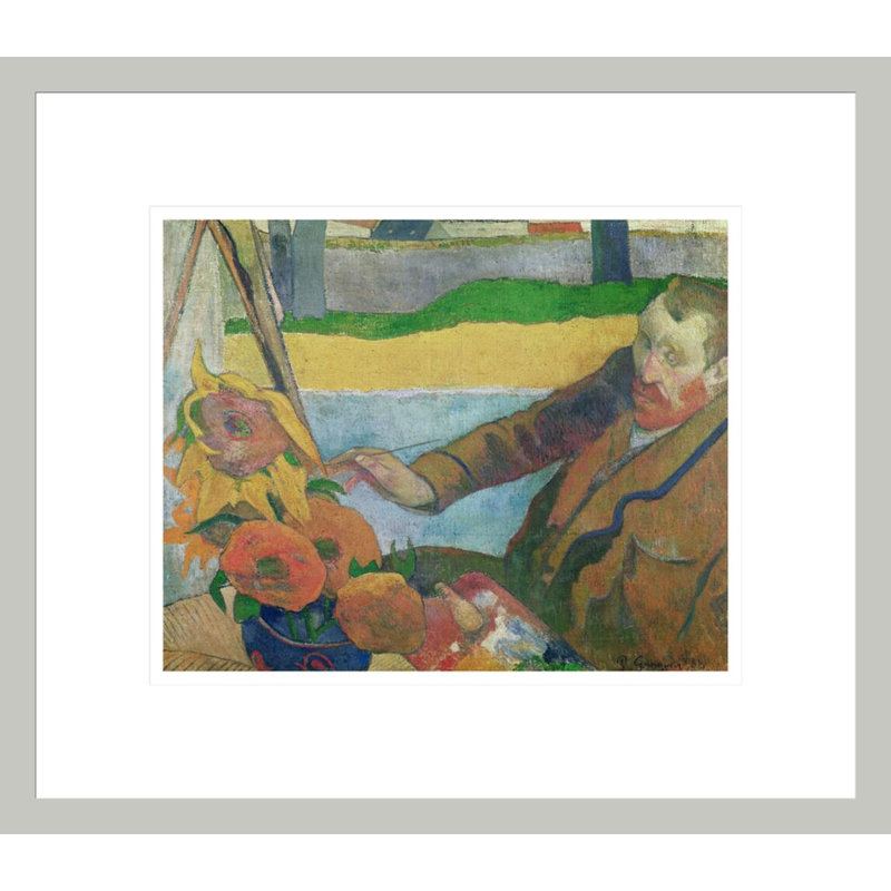 Van Gogh, peinture de tournesols par Paul Gauguin - estampe numérique encadrée, H 13,75 po x l 15,75 po