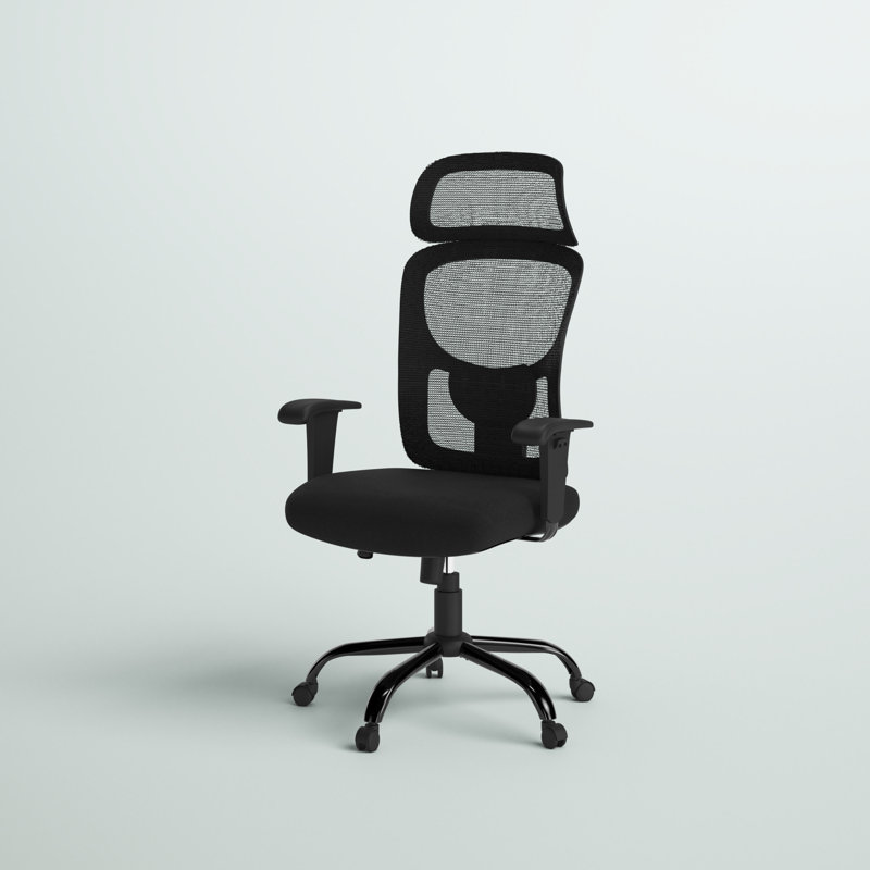 Black Ergonomic Big and Tall Mesh Office Chair with Lumbar Support