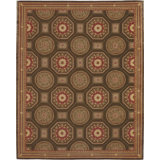 Hand-Knotted High-Quality Gold and Brown Area Rug