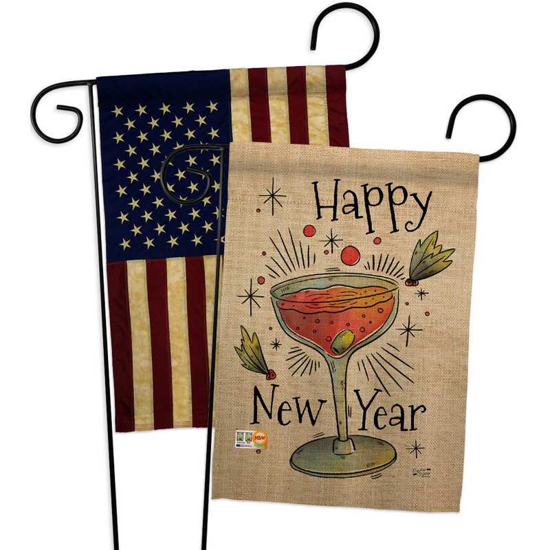 Drapeau de jardin en polyester 1 face x 1 pi 7 pi Winter Yard