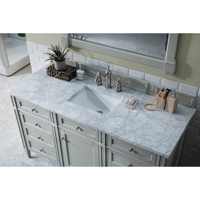 Brittany 60'' W Single Bathroom Vanity Base, Saddle Brown