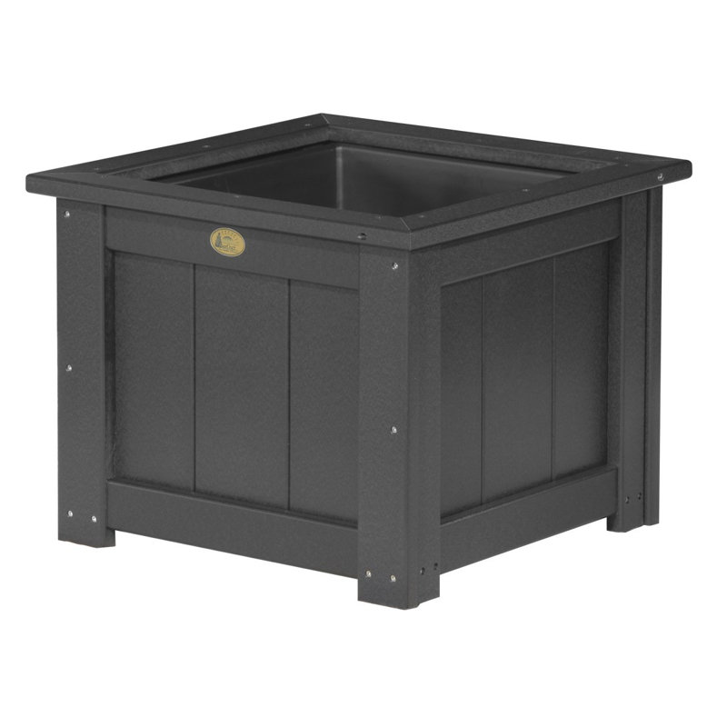 Pot à fleurs surélevé en plastique Delph, Noir