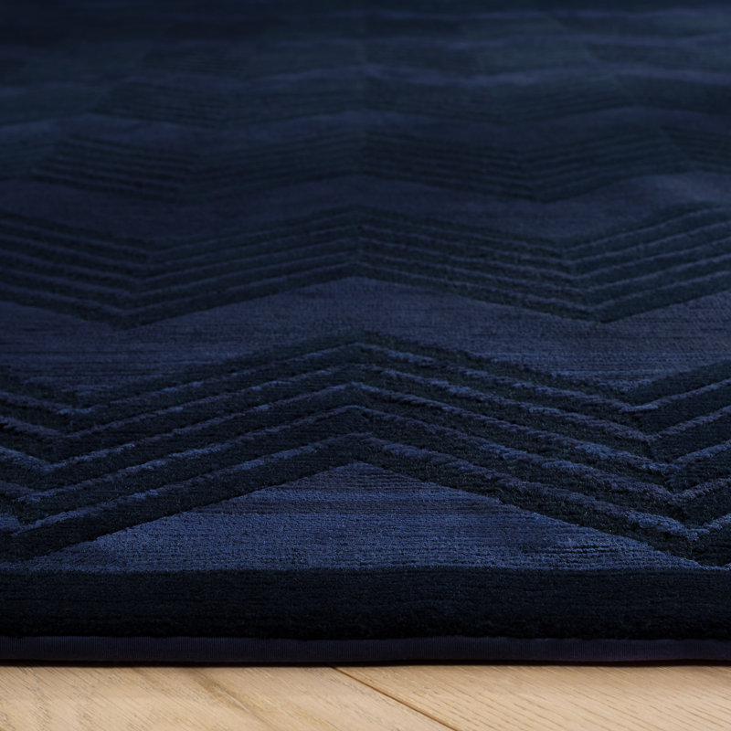 Ralph Lauren Monroe Chevron Wool, Viscose Chevron Rug, Rectangle 4' x 6'