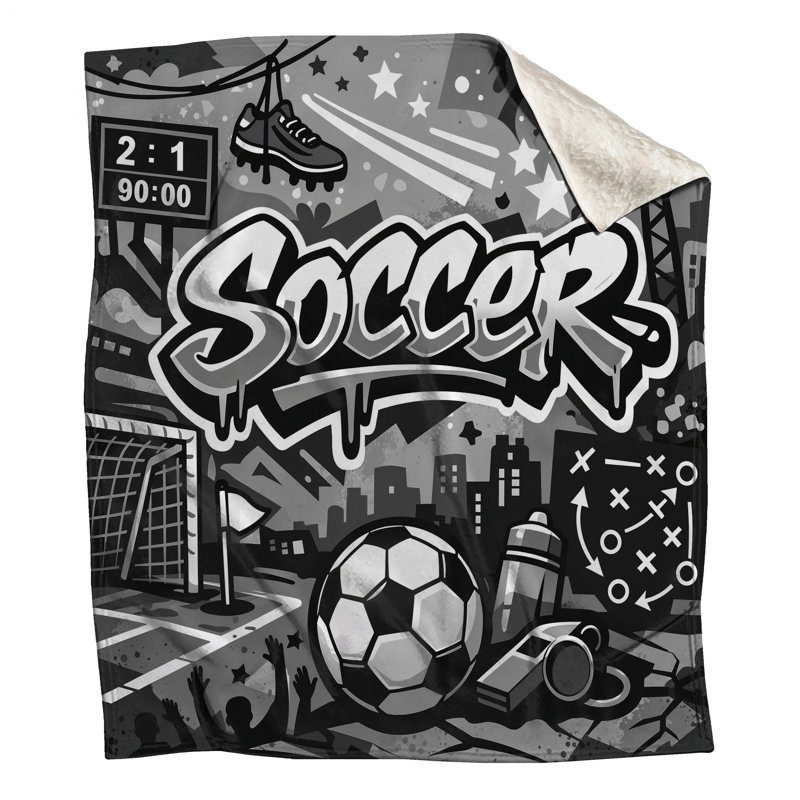 Couvertures monochromes de soccer, 60in W x 80in H