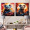 Koala Fiery Sunset I - ensemble de 2 reproductions d'art en métal Koala