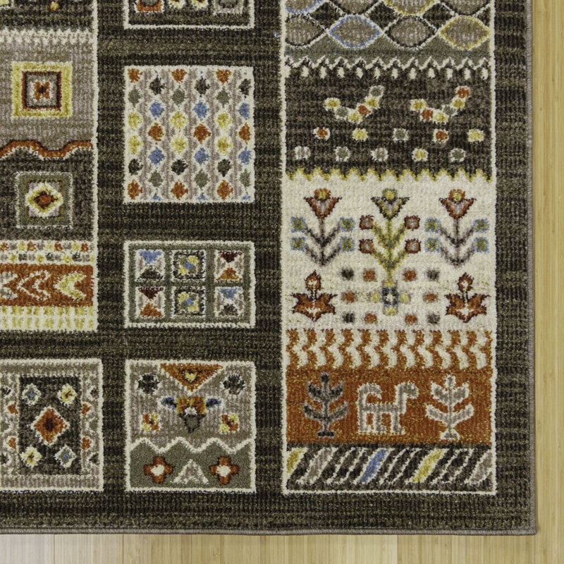 Thane Multicolor Synthetic 6' x 9' Rectangular Area Rug