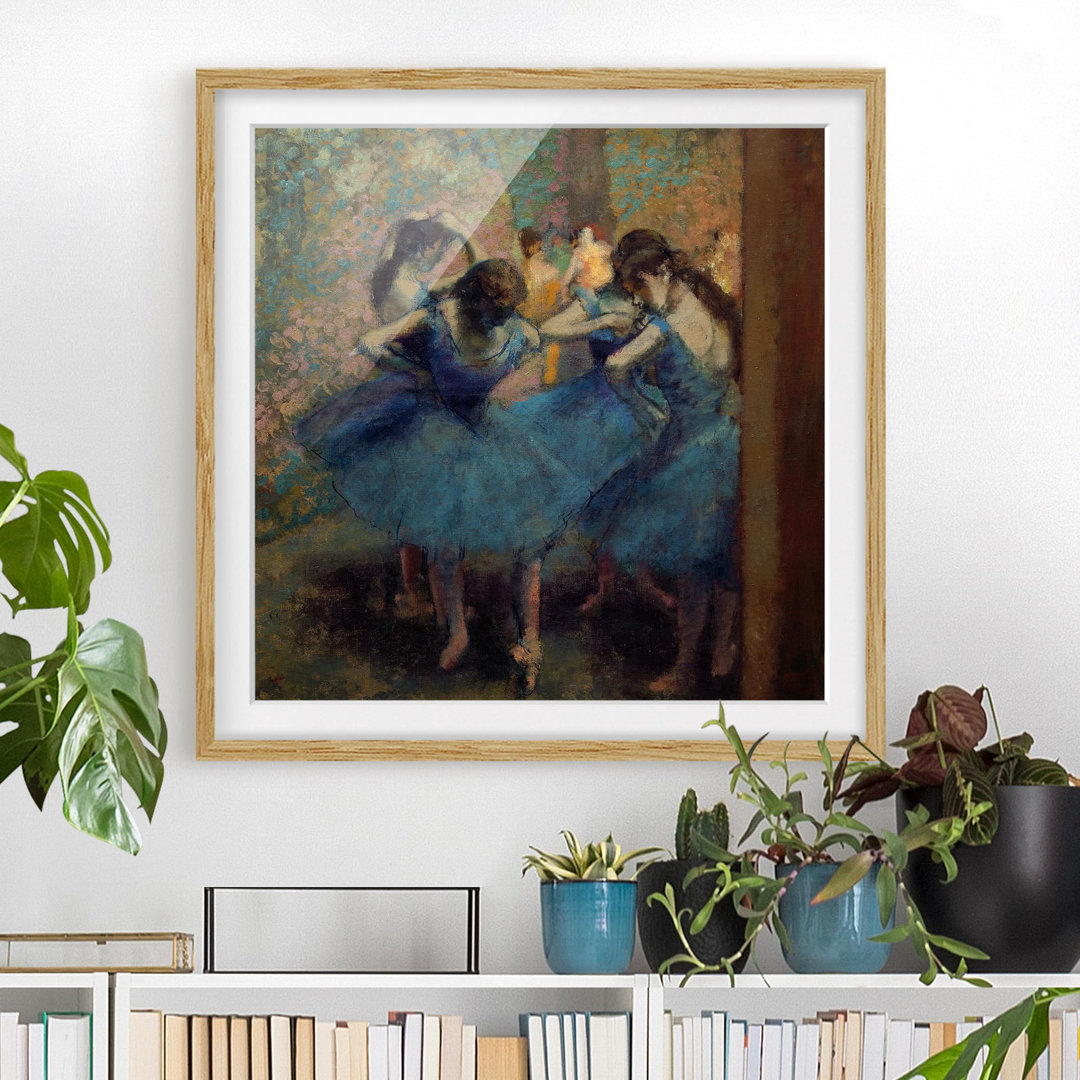 Gerahmter Kunstdruck Die blauen Tänzerinnen von Edgar Degas