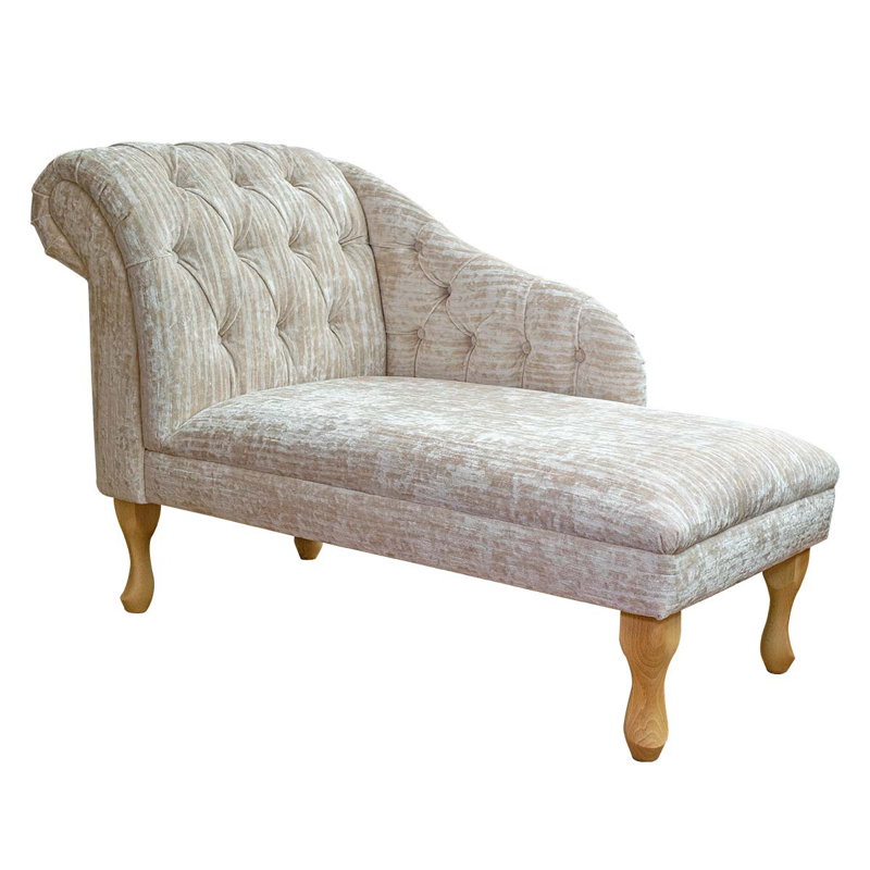 Upholstered Chaise Lounge, Brown