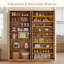Armoire de cuisine de 70,86 po de hauteur, armoire de ferme en bois avec 4 portes à lattes et 9 tablettes de rangement pour la cuisine, la salle à manger et le salon-823123821
