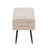 Neapolitan Contemporary Storage Bench In Black Metal And Light Brown Fabric By Lumisource-1707422130