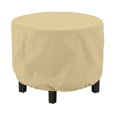 Jadon Water-Resistant Round Ottoman/Coffee Table Cover by Arlmont & Co.