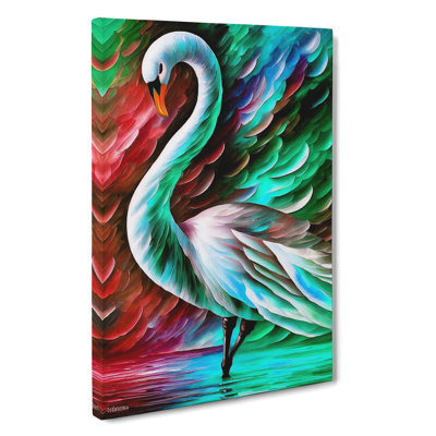 Swan Portrait No.2 - Wrapped Canvas Print