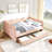 Full Size Cozy Gingham Daybed With Two Storage Drawers, With USB Port And Adorable Wave Shaped, Linen Fabric-1656368007-1656368002