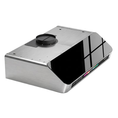 Hotte de cuisine sous-meuble de 91 cm (36 po) en acier inoxydable, débit de 900 pi³/min (25,5 m³/min), avec commande vocale, gestuelle et tactile
