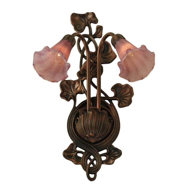 Meyda Tiffany & Stained Glass 2 - Light Armed Sconce, Lavender