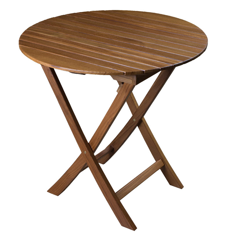 Table bistro ronde en teck
