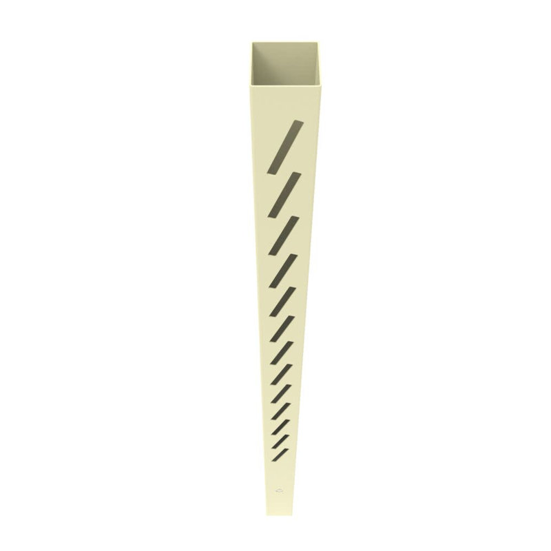Louvred 5 in. W x 5 in. L x 102 in H Left End/Gate Post, Gold