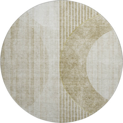 Premium Machine Washable Prisco Taupe Rug