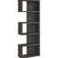 Bibliothèque de bureau gris vieilli - unité de rangement décorative à 5 tablettes
