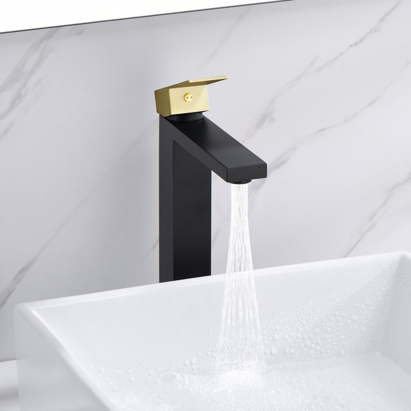 Robinet de lavabo vasque Sumerain, robinet de salle de bain haut monotrou à poignée simple, robinet de meuble-lavabo en acier inoxydable 304