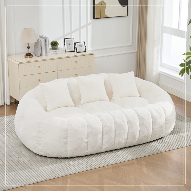 Causeuse avec oreillers Boneless, Beige