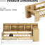 Natural+white L-shape Daybed With Bookshelf And Desk - Twin Bed Cabinet Storage Size-293030666-293030668