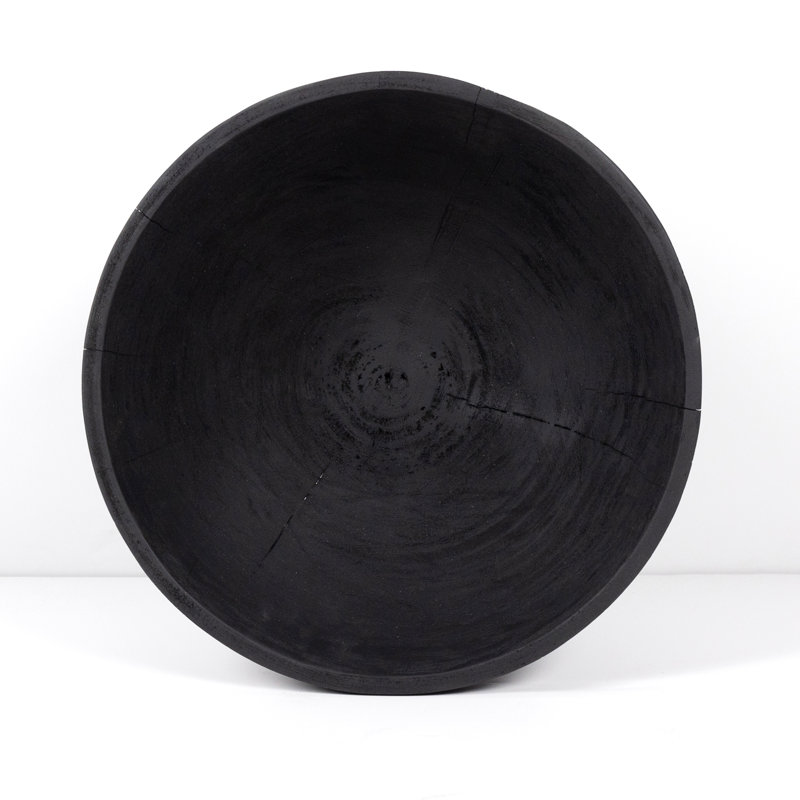 Turned Decorative Bowl, Carbonized Black