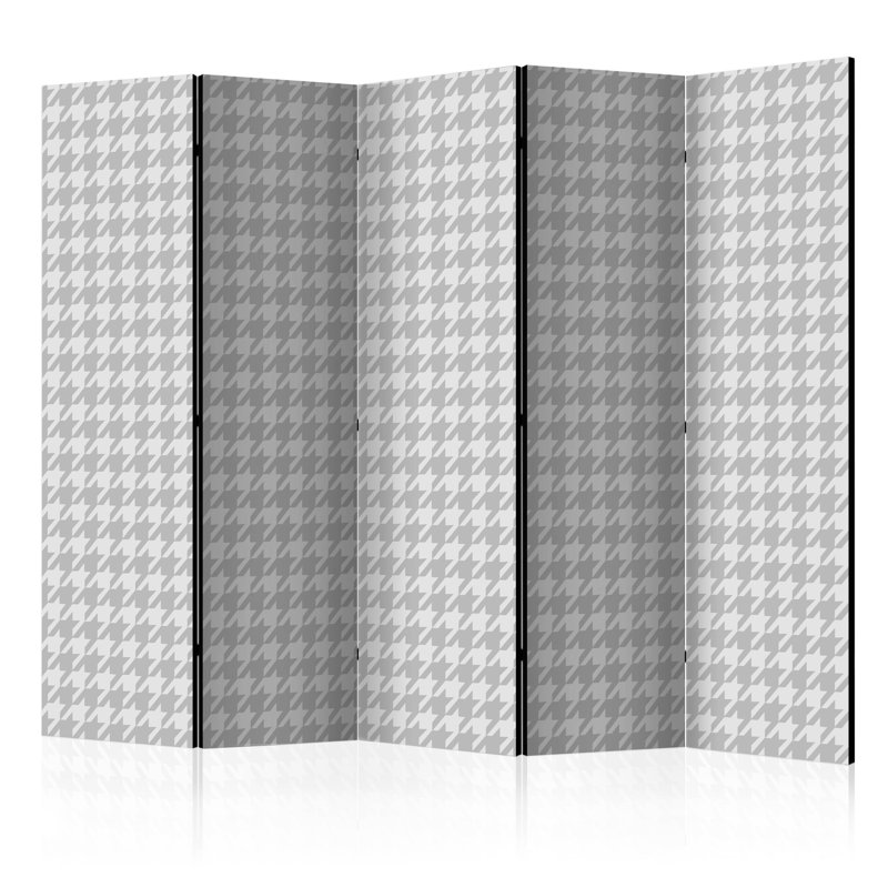 Hanora 225cm W x 172cm H 5 - Panel Solid Wood Folding Room Divider