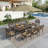 Afat 8 - Person Patio Dining Set with Rectangular Table , Cushions Included-982923339