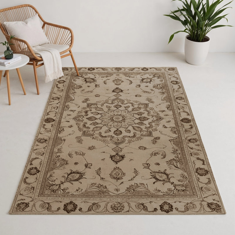 Tabriz Gray Indoor and Outdoor Area Rug, Rectangle 9' x 12'